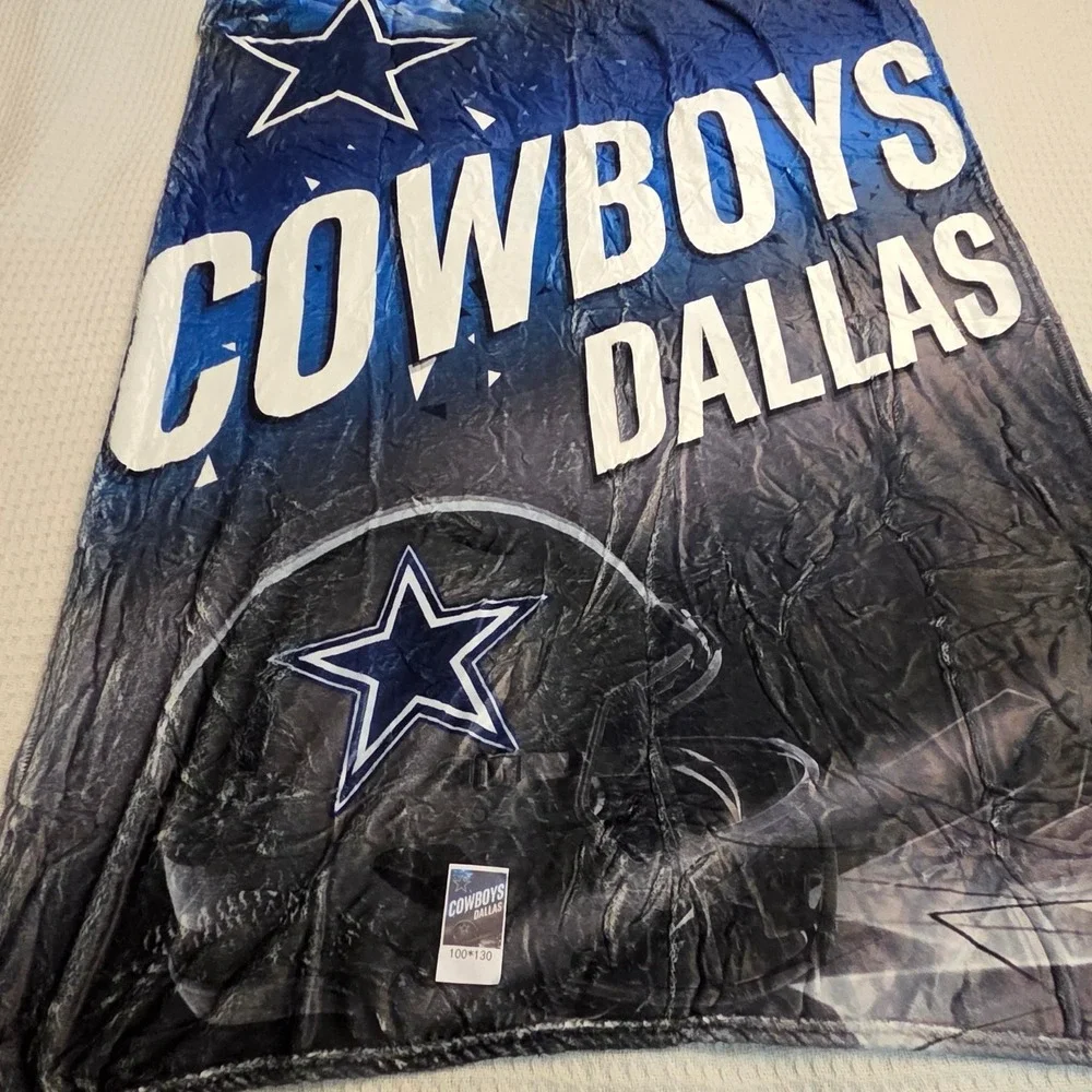 Licensed NFL Dallas Cowboys‎ Plush Throw Blanket 50' X 40' New